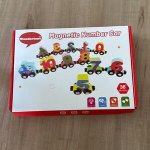 Magnetic Number Car Train Set